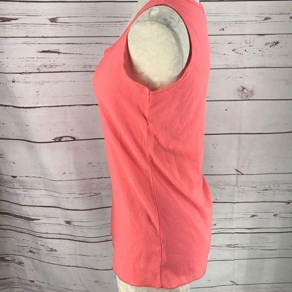 Liva Girl Sheer Coral Tank Top Size XL - Picture 3 of 7